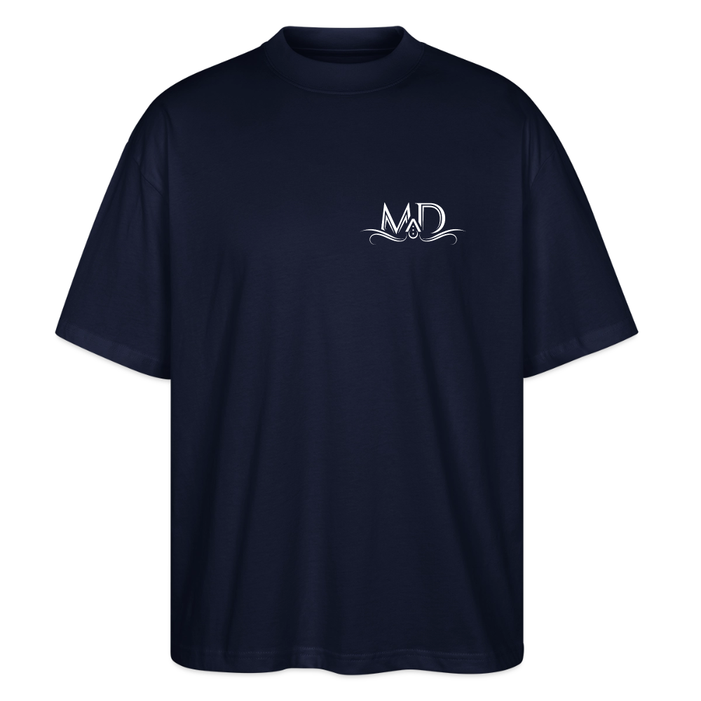 Morning After Dark – "Night Owl" Stanley/Stella Oversized Unisex Organic T-shirt - navy
